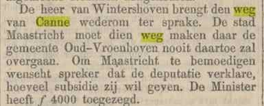 Click image for larger version  Name:	1871.11.11 Venloosch Weekblad, maken van de Cannerweg door Maastricht.jpg Views:	0 Size:	17,0 KB ID:	101455