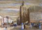 Markt en Boschstraat Maastricht, olieverf  Jos Ritzen